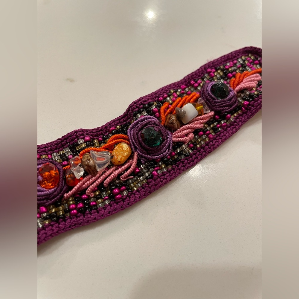 Embroidered bracelet